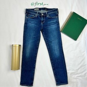 AG Adriano Goldschmied The Stilt Crop Cigarrete Crop blue pants Size 25